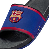 Nike FC Barcelone Claquettes 2024-2025 Bleu Rouge Doré