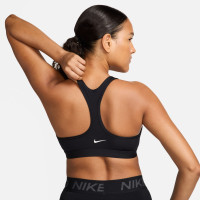 Brassière de sport à maintien léger Nike Pro Swoosh pour femmes, noir et gris