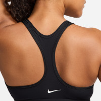 Brassière de sport à maintien léger Nike Pro Swoosh pour femmes, noir et gris