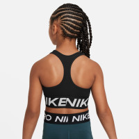 Brassière de sport Nike Pro Swoosh pour fille, noir et blanc