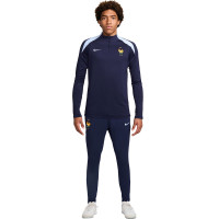 Nike France Strike Survêtement 1/4-Zip 2024-2026 Bleu Foncé Bleu Clair