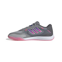 adidas Fevernova Court Chaussures de Foot en Salle (IN) Gris Rose Blanc Mauve