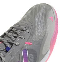 adidas Fevernova Court Chaussures de Foot en Salle (IN) Gris Rose Blanc Mauve