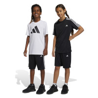 Pantalon d'entraînement à 3 bandes adidas Essentials pour enfant, noir et blanc