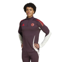 adidas Bayern Munich Haut d'Entraînement 1/4-Zip 2024-2025 Bordeaux Blanc Rouge