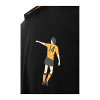 T-shirt graphique Cruyff Dos Rayas noir et orange