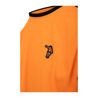 Cruyff Dos Rayas Ringer T-Shirt Oranje Zwart Wit