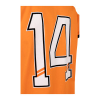 Cruyff Dos Rayas Ringer T-Shirt Oranje Zwart Wit
