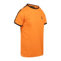 Cruyff Dos Rayas Ringer T-Shirt Oranje Zwart Wit