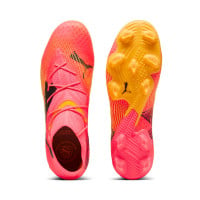PUMA Future 7 Ultimate Gazon Naturel Gazon Artificiel Chaussures de Foot (MG) Rose Noir Orange