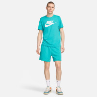 Tee-shirt Nike Sportswear Icone Futura Turquoise Blanc