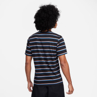 T-shirt Nike Sportswear Club Stripe noir rouge blanc bleu