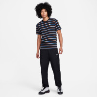 T-shirt Nike Sportswear Club Stripe noir rouge blanc bleu