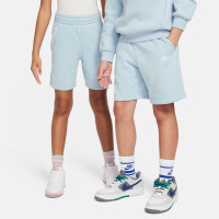 Short polaire Nike Sportswear Club pour enfants bleu gris blanc
