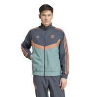 adidas Bayern München Culturewear Woven Trainingsjack 2024-2025 Grijs Oranje Groen