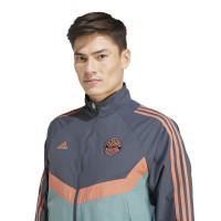 adidas Bayern München Culturewear Woven Trainingsjack 2024-2025 Grijs Oranje Groen