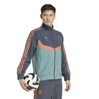 adidas Bayern München Culturewear Woven Trainingsjack 2024-2025 Grijs Oranje Groen