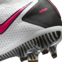 Nike PHANTOM GT ELITE DF Gras Voetbalschoenen (FG) Wit Roze Zwart