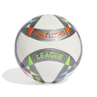 Ballon de football adidas UEFA Nations League Pro, taille 5, blanc, argenté, orange
