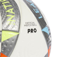 Ballon de football adidas UEFA Nations League Pro, taille 5, blanc, argenté, orange