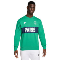 Nike Paris Saint-Germain Club Sweat-Shirt 2024-2025 Vert Bleu Foncé Blanc