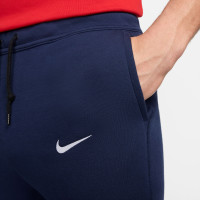Nike Paris Saint-Germain Tech Fleece Pantalon 2024-2025 Bleu Foncé Blanc