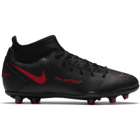 Nike PHANTOM GT Club DF Gras/Kunstgras Voetbalschoenen (MG) Kids Zwart Rood