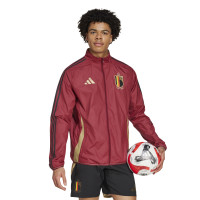 adidas Belgique Anthem Veste d'Entraînement Réversible 2024-2026 Rouge Noir Doré Beige