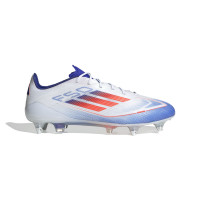 adidas F50 Elite Crampons Vissés Chaussures de Foot (SG) Blanc Rouge Bleu