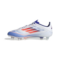 adidas F50 Elite Crampons Vissés Chaussures de Foot (SG) Blanc Rouge Bleu