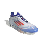 adidas F50 Elite Crampons Vissés Chaussures de Foot (SG) Blanc Rouge Bleu