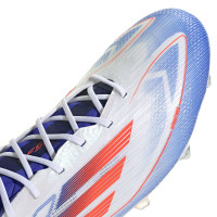 adidas F50 Elite Crampons Vissés Chaussures de Foot (SG) Blanc Rouge Bleu