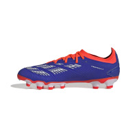 adidas Predator Pro Gazon Naturel Gazon Artificiel Chaussures de Foot (FG) Bleu Blanc Rouge