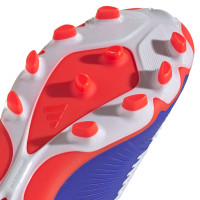 adidas Predator Pro Gazon Naturel Gazon Artificiel Chaussures de Foot (FG) Bleu Blanc Rouge