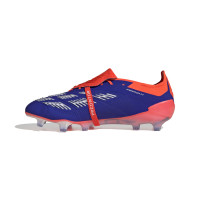 adidas Predator Elite FT Gazon Naturel Chaussures de Foot (FG) Bleu Blanc Rouge