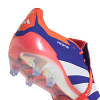 adidas Predator Elite FT Gazon Naturel Chaussures de Foot (FG) Bleu Blanc Rouge