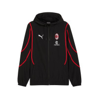PUMA AC Milan Pre-Match Anthem Woven Trainingsjack 2024-2025 Zwart Rood