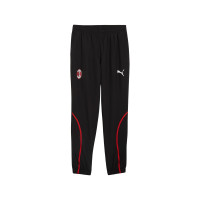 PUMA AC Milan Pre-Match Woven Trainingsbroek 2024-2025 Zwart Rood
