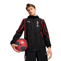 PUMA AC Milan Pre-Match Anthem Woven Trainingsjack 2024-2025 Zwart Rood