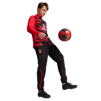PUMA AC Milan Pre-Match Woven Trainingsbroek 2024-2025 Zwart Rood
