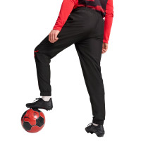 PUMA AC Milan Pre-Match Woven Trainingsbroek 2024-2025 Zwart Rood