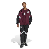 adidas Ajax Originals Track Trainingsbroek 2024-2025 Zwart Wit Bordeauxrood