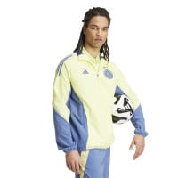adidas Ajax Presentatie Trainingspak Full-Zip 2024-2025 Geel Blauw
