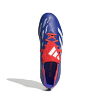 adidas Predator League FT Gazon Naturel Chaussures de Foot (FG) Bleu Blanc Rouge