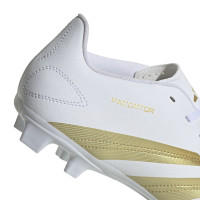 adidas Predator Club Gazon Naturel Gazon Artificiel Chaussures de Foot (MG) Blanc Doré