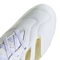 adidas Predator Club Gazon Naturel Gazon Artificiel Chaussures de Foot (MG) Blanc Doré