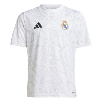 adidas Real Madrid Pre-Match Maillot d'Entraînement 2024-2025 Enfants Blanc Gris