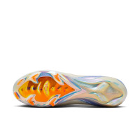 Nike Zoom Mercurial Vapor 16 Elite Gazon Naturel Chaussures de Foot (FG) Blanc Bleu Orange