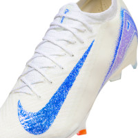 Nike Zoom Mercurial Vapor 16 Elite Gazon Naturel Chaussures de Foot (FG) Blanc Bleu Orange
