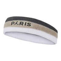 Nike PSG Jordan Hoofdband Donkergrijs Beige Wit